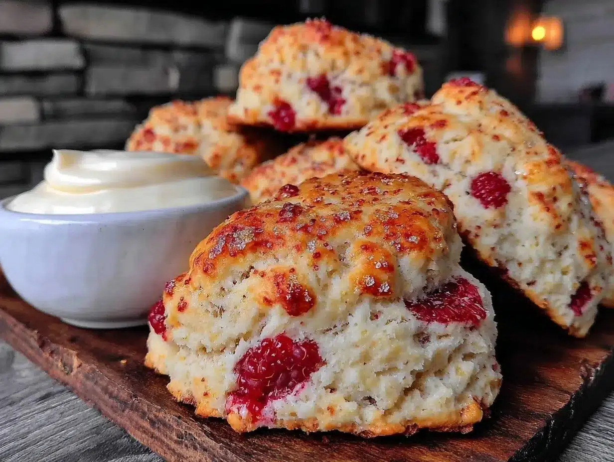brown butter lemon raspberry scones preparation steps