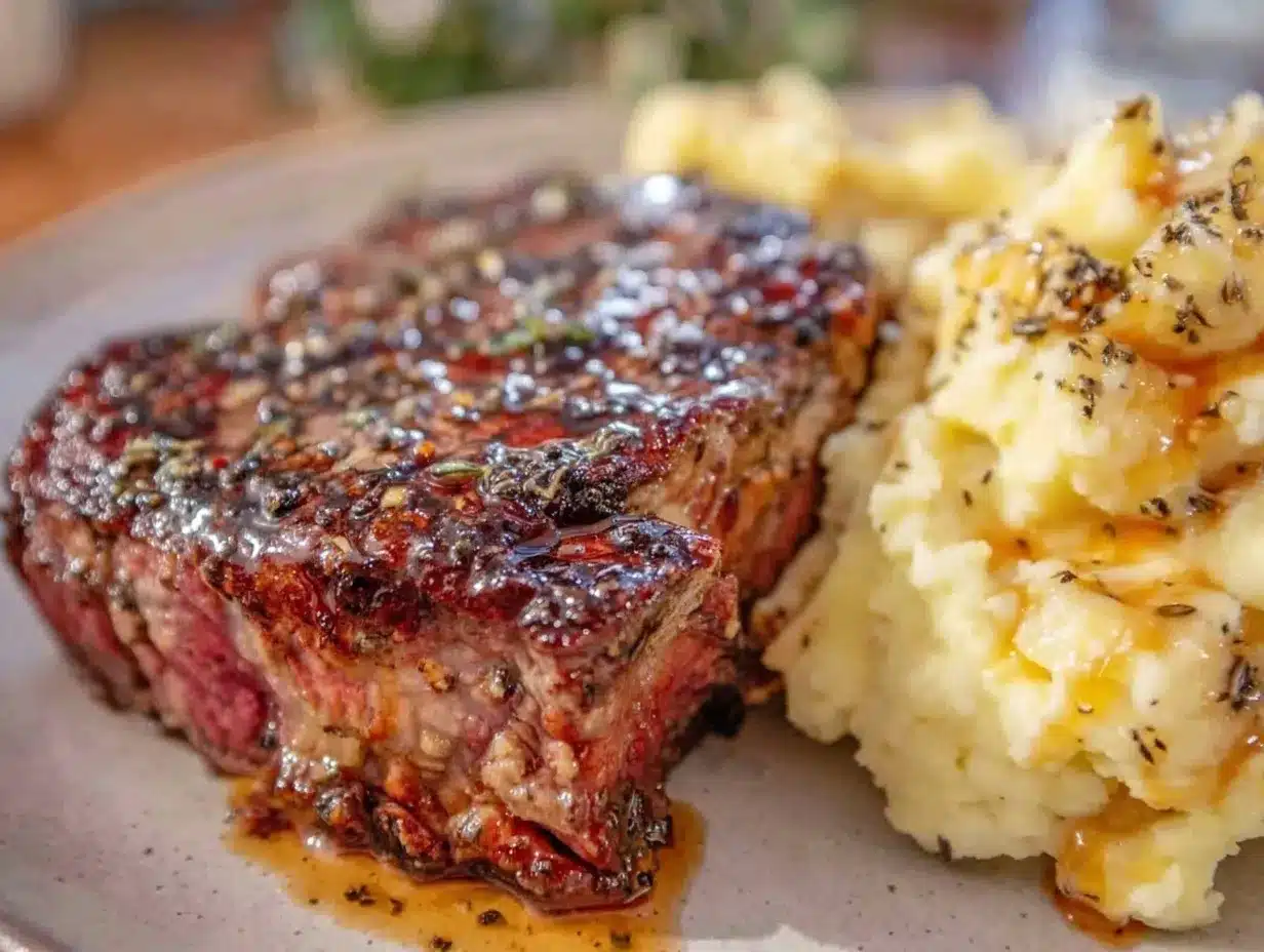 brown butter ribeye preparation steps