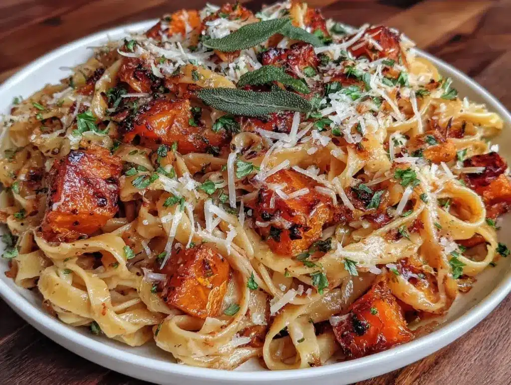 brown butter sage butternut squash pasta - featured image