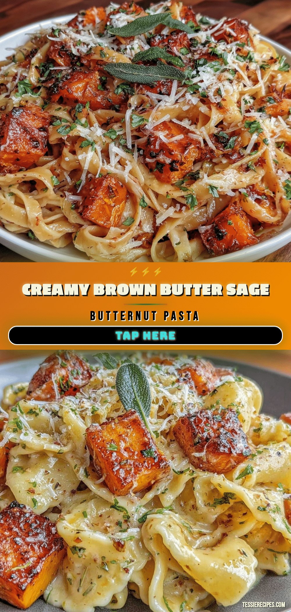 brown butter sage butternut squash pasta recipe