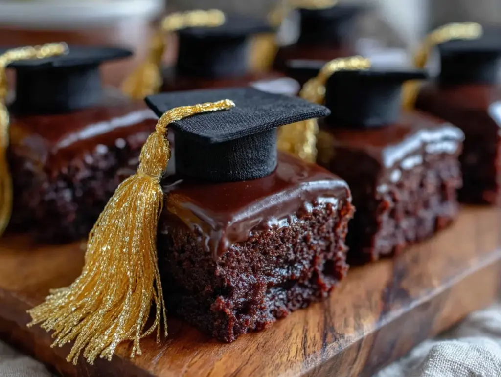 brownie graduation cap treats - featured image