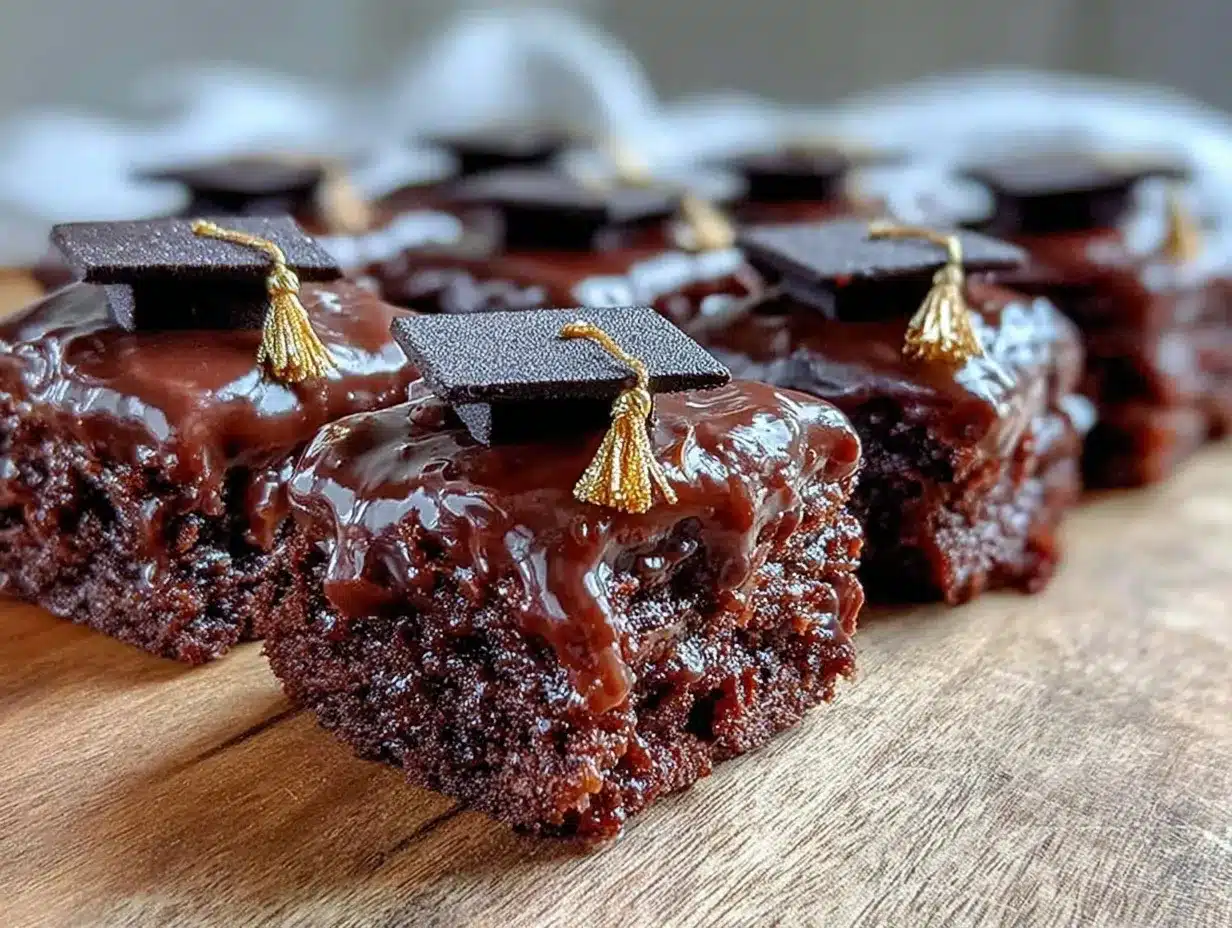 brownie graduation cap treats preparation steps