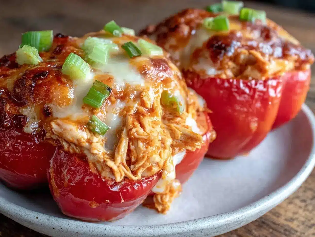 buffalo chicken stuffed peppers preparation steps