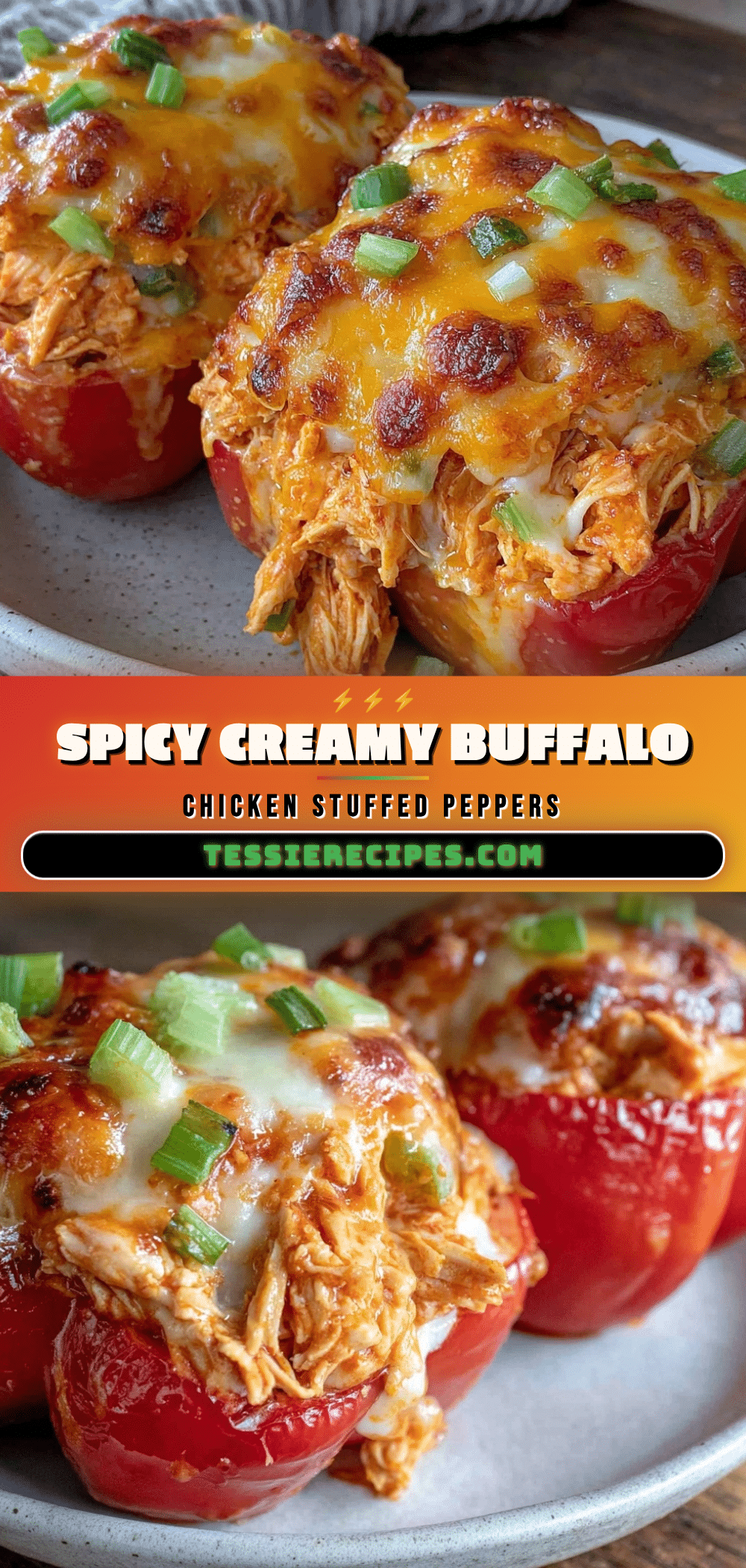 buffalo chicken stuffed peppers recipe