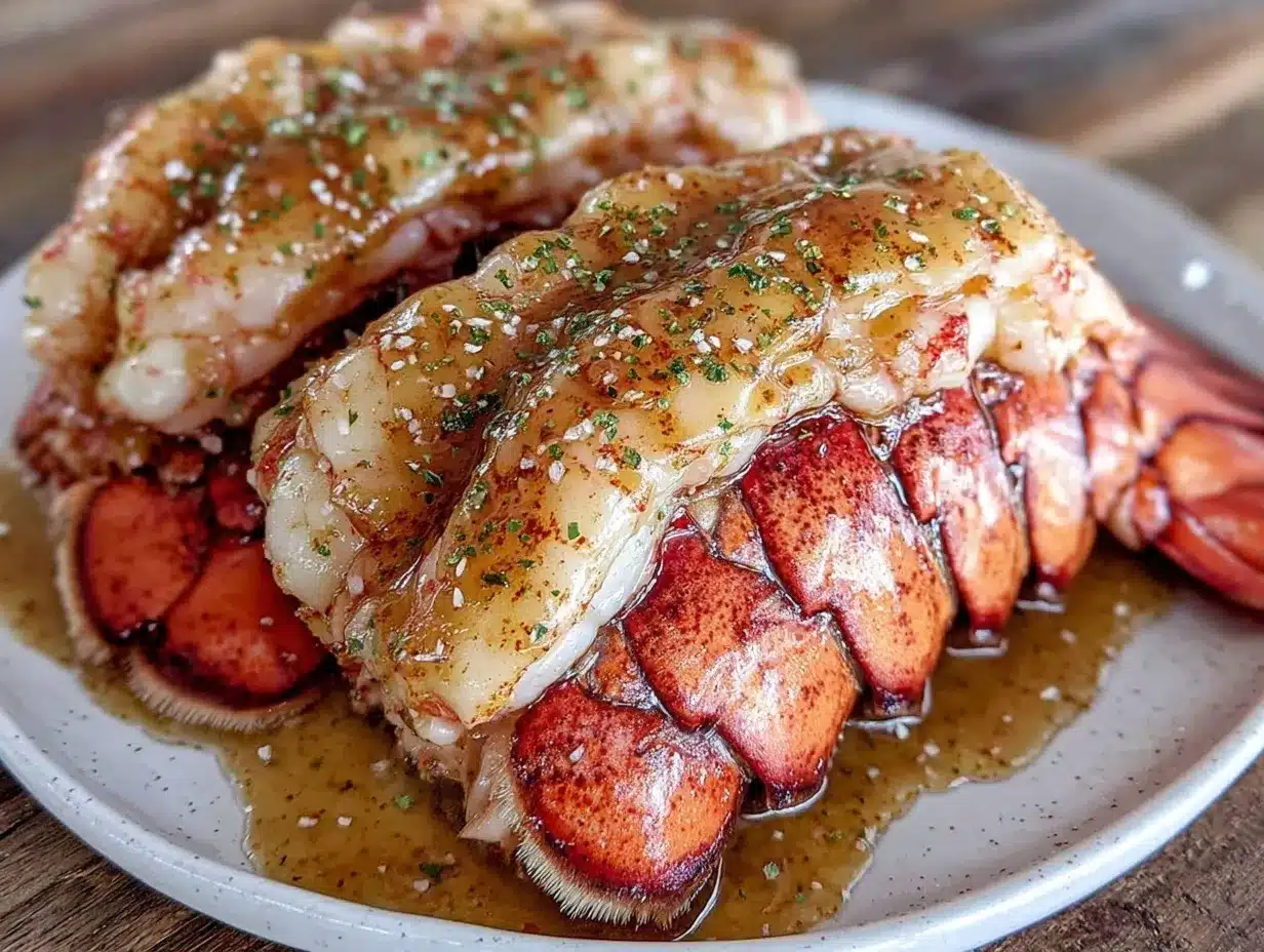 butter poached lobster tail preparation steps