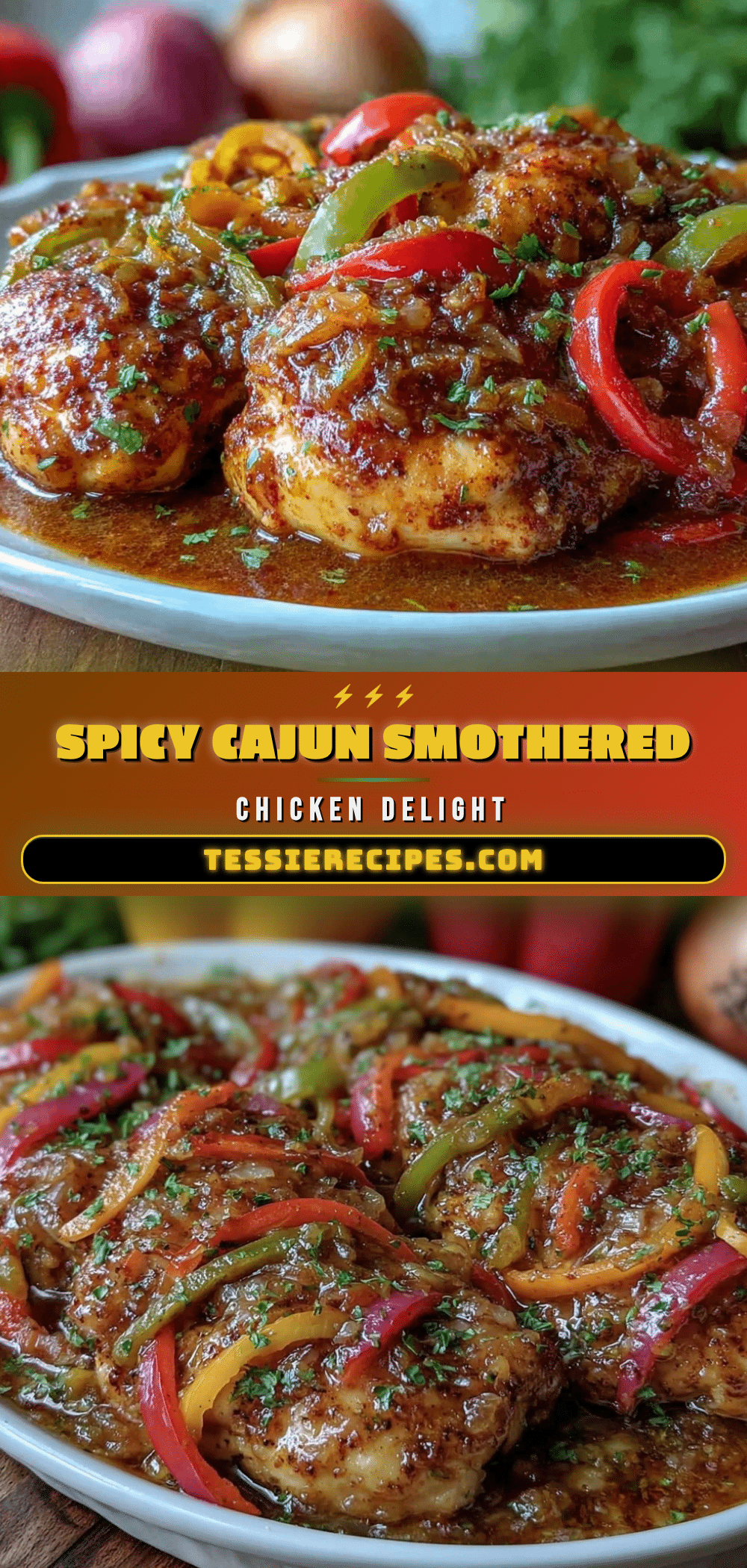 Cajun smothered chicken recipe