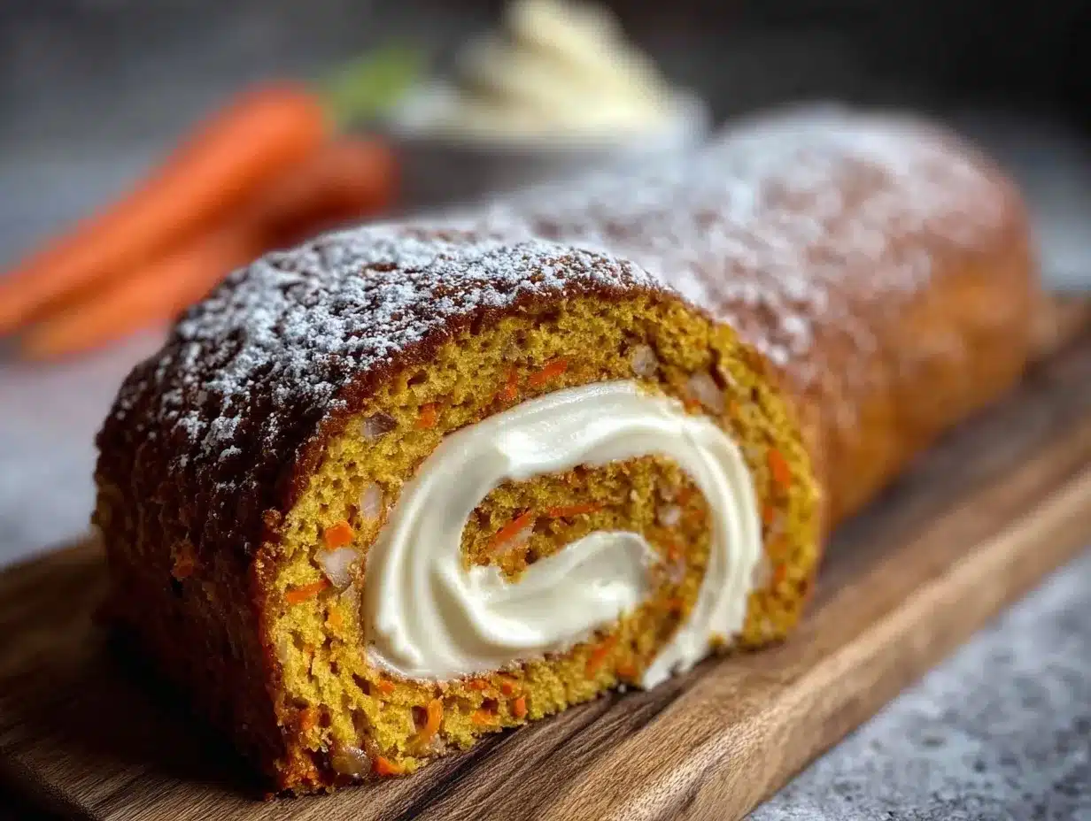 carrot cake swiss roll preparation steps