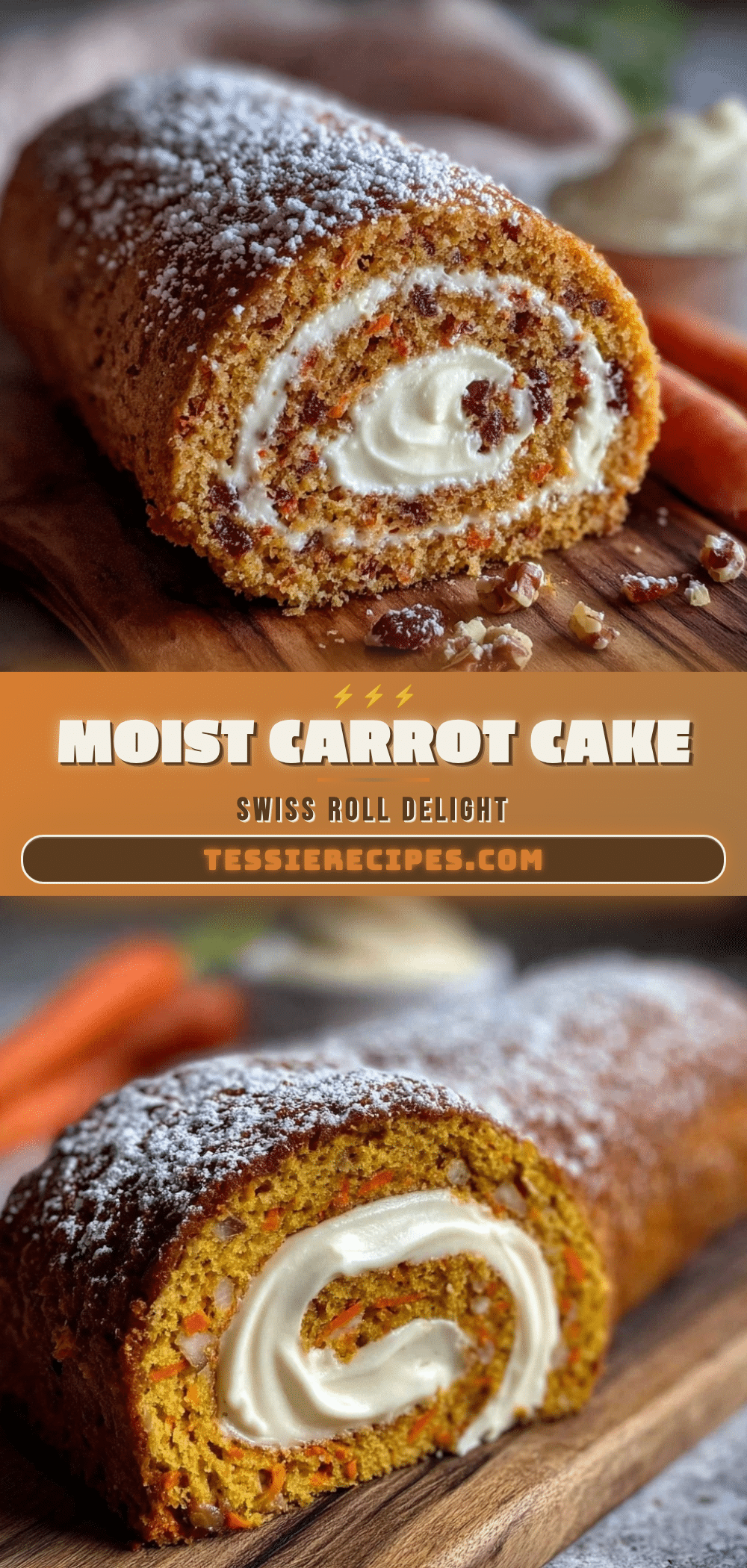 carrot cake swiss roll recipe