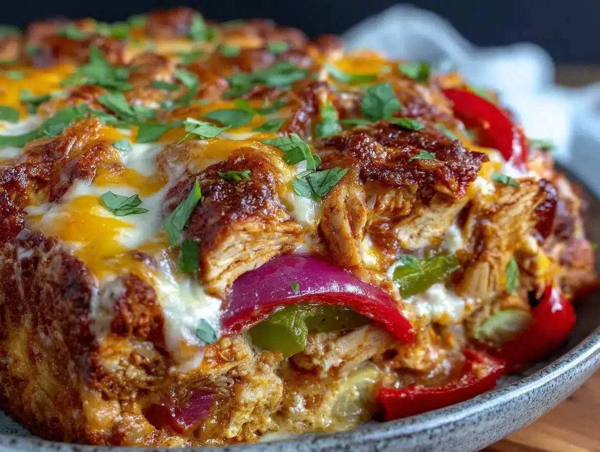 cheesy chicken fajita casserole preparation steps