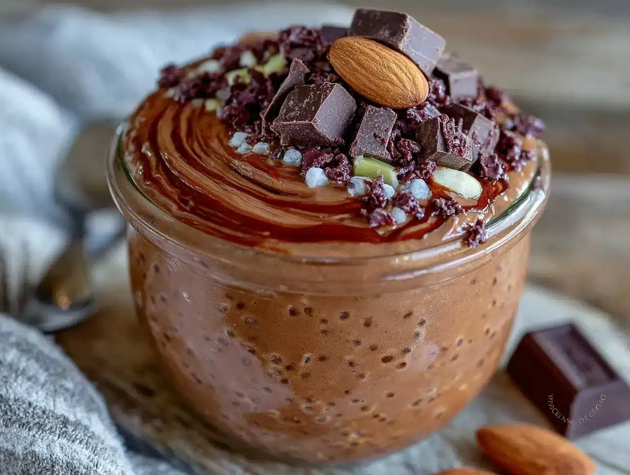 chocolate protein overnight oats preparation steps