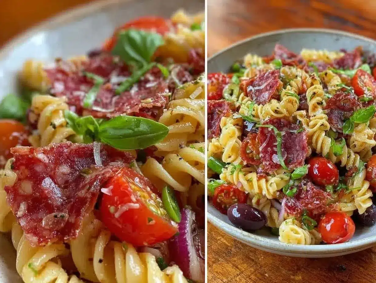 classic Italian pasta salad preparation steps