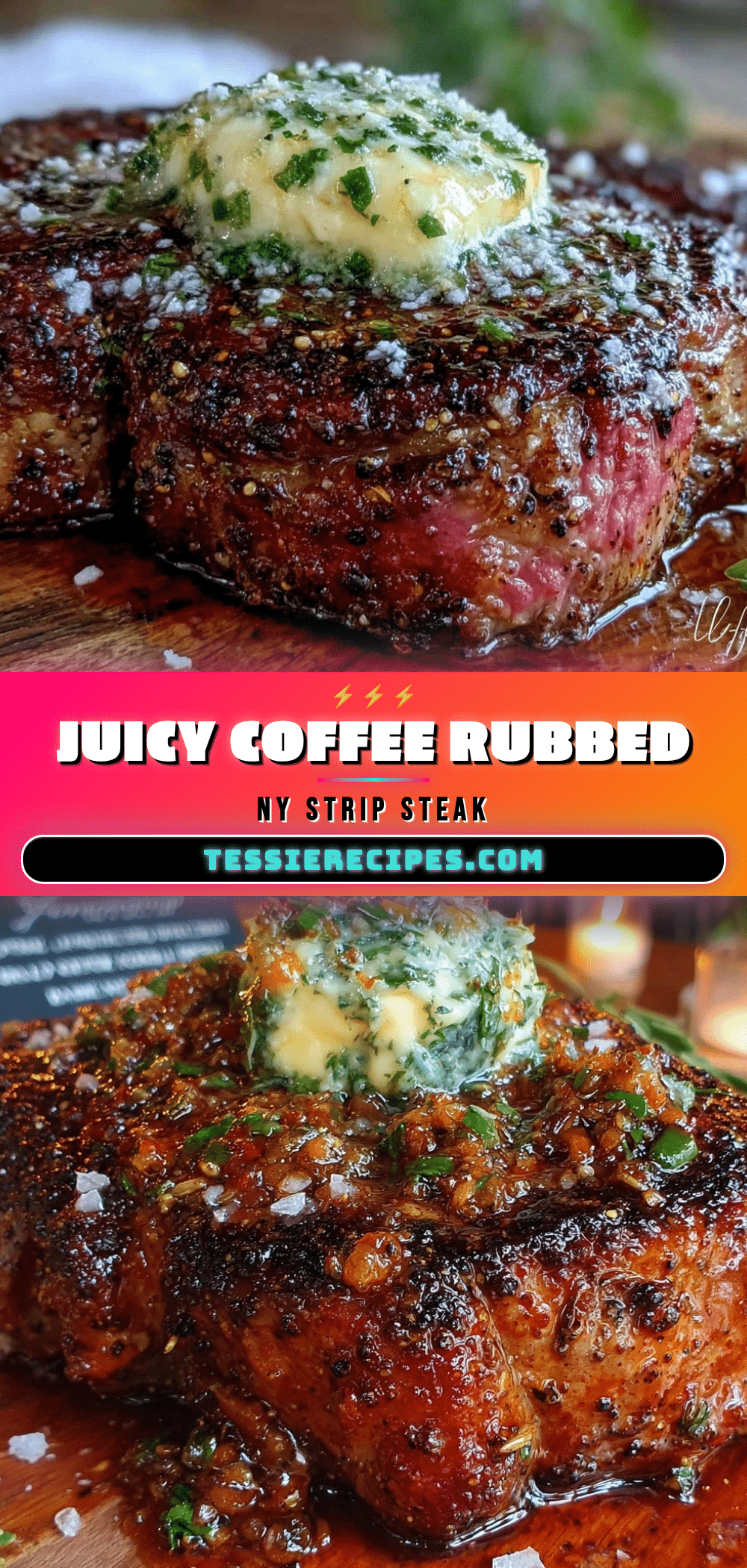 coffee rubbed new york strip steak recipe