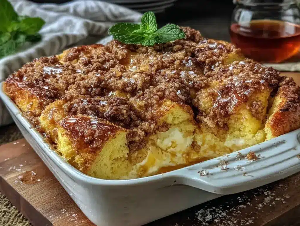 cozy french toast casserole - featured image
