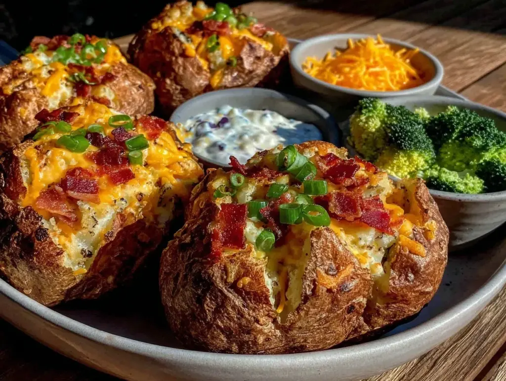 cozy loaded baked potato bar - featured image