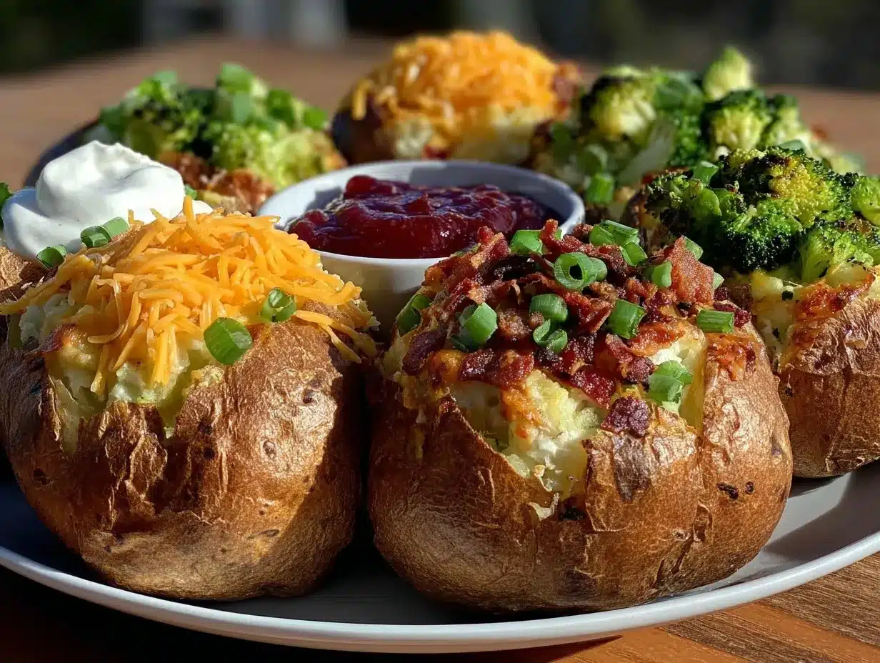 cozy loaded baked potato bar preparation steps