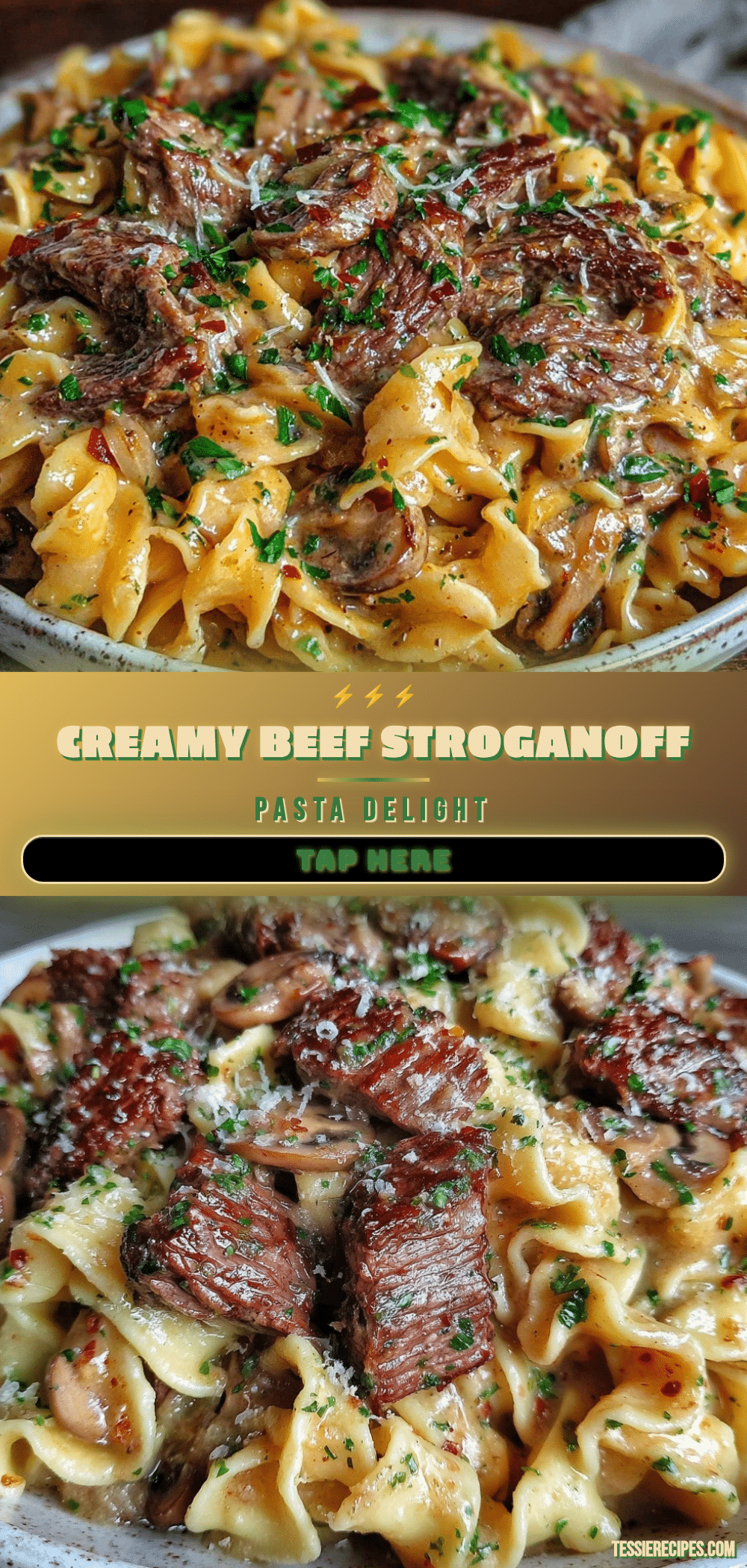 creamy beef stroganoff pasta recipe