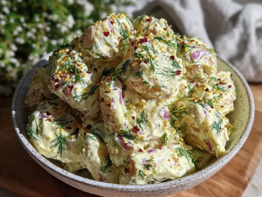 creamy classic potato salad - featured image