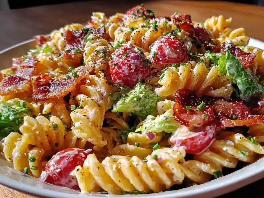 Creamy Crunchy BLT Pasta Salad - featured image