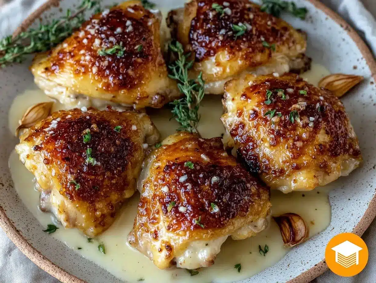 creamy garlic chicken thighs preparation steps