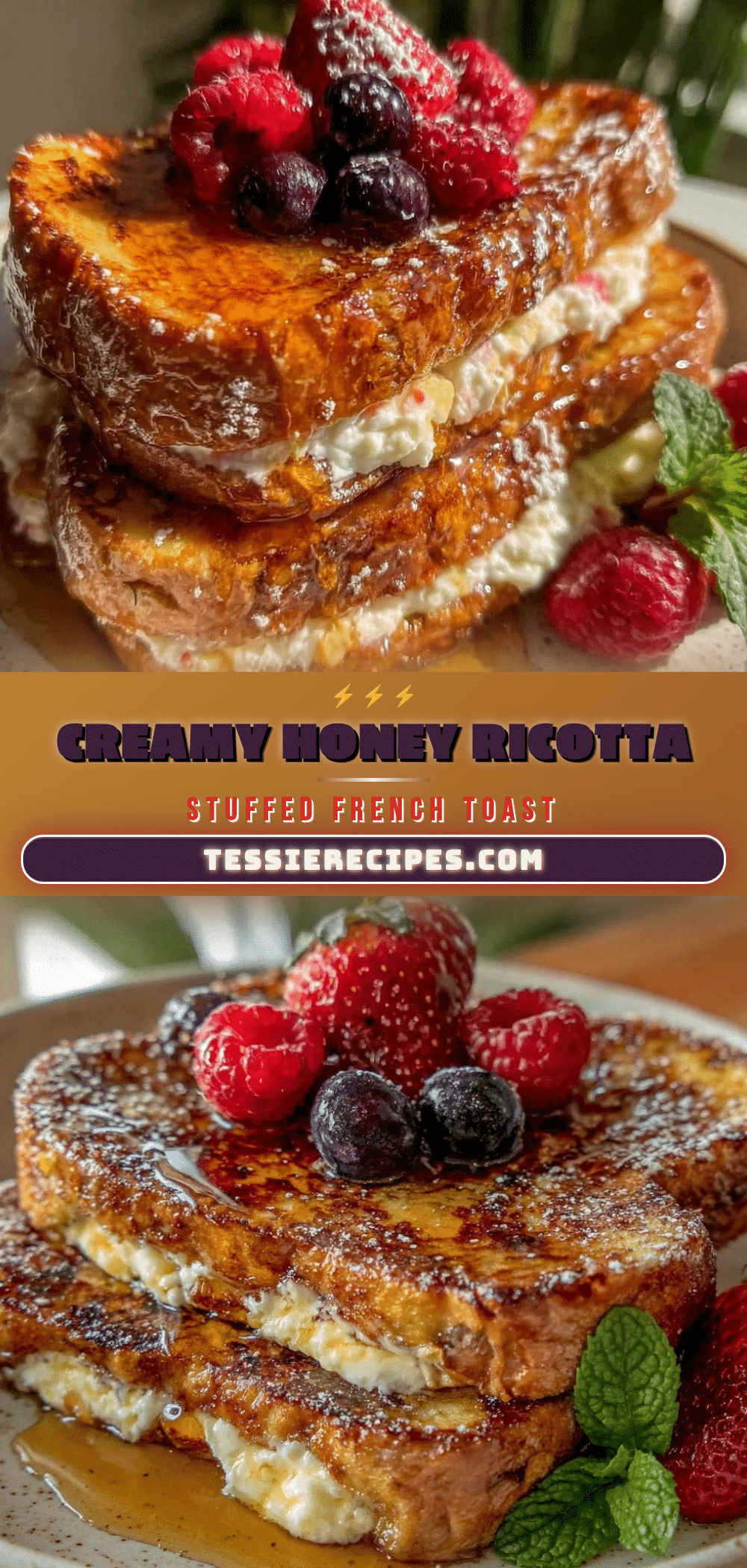 creamy honey ricotta stuffed french toast recipe
