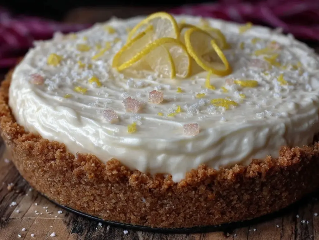 creamy no-bake lemonade pie - featured image