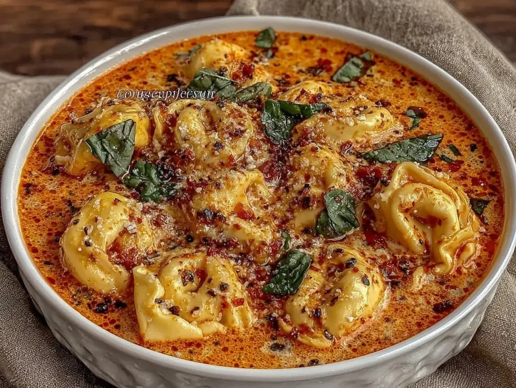 creamy one-pot tomato tortellini soup - featured image