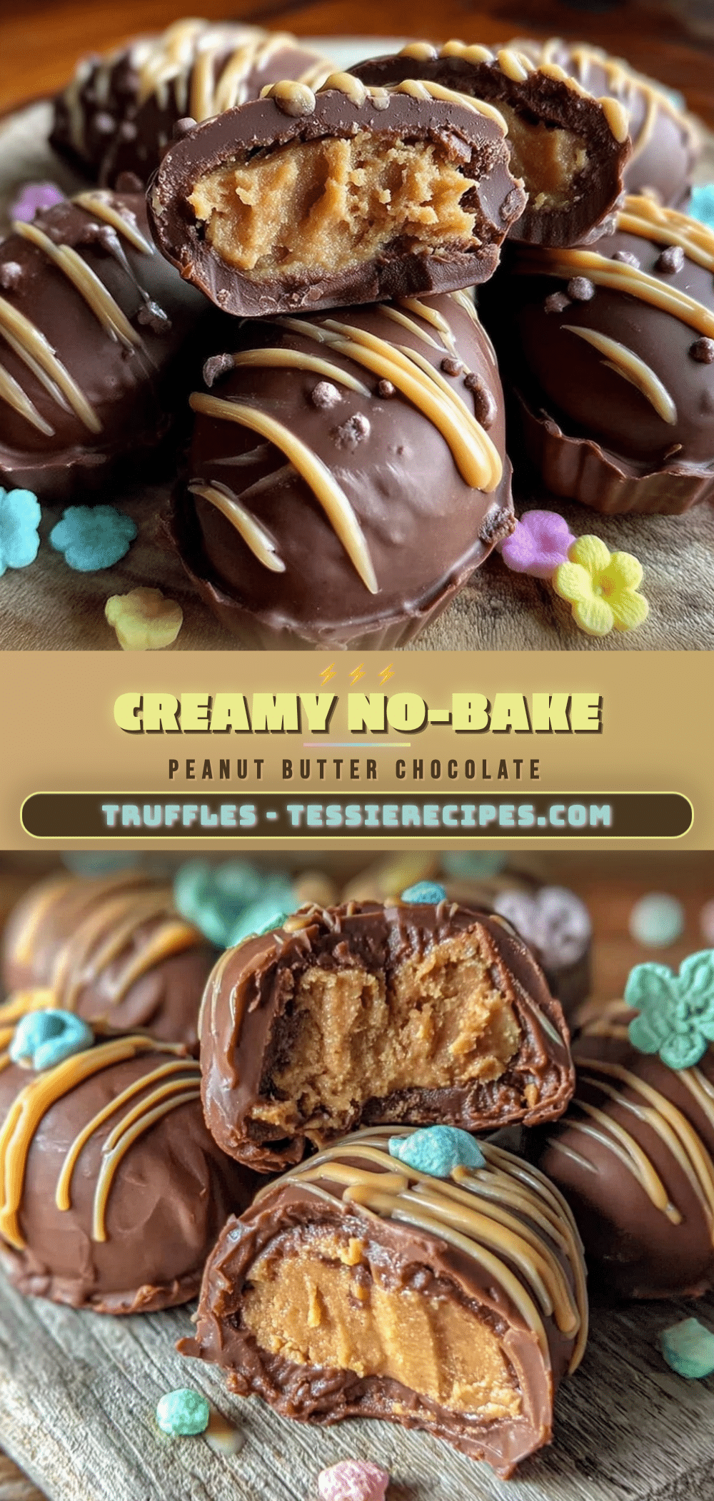 creamy peanut butter chocolate Easter egg truffles recipe