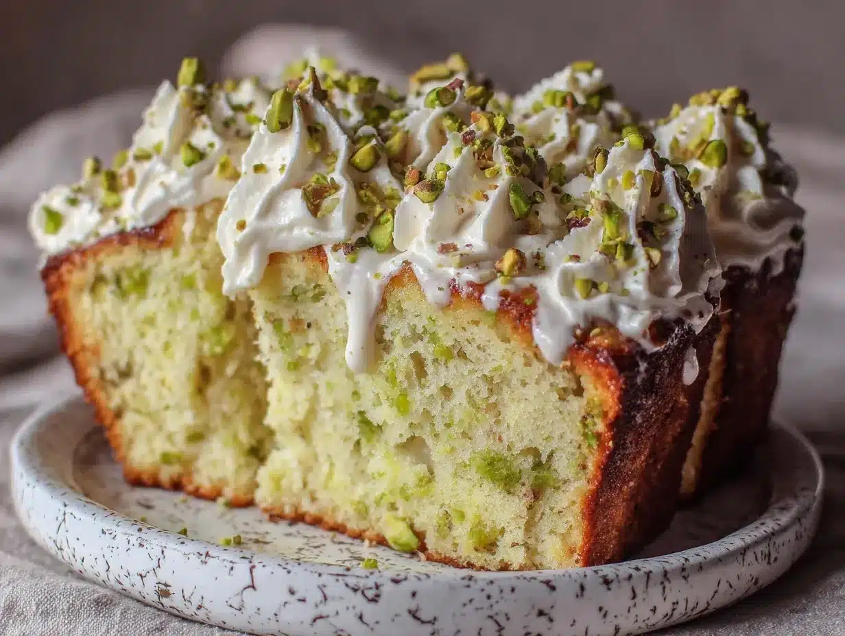 creamy pistachio pudding poke cake preparation steps