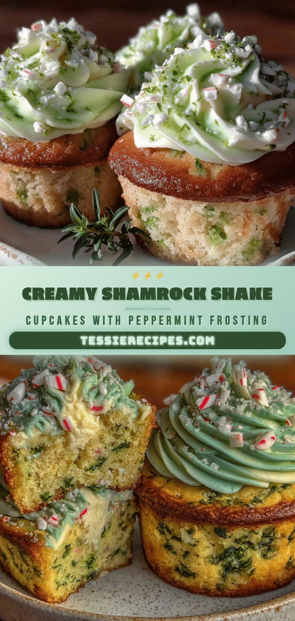 creamy shamrock shake cupcakes recipe