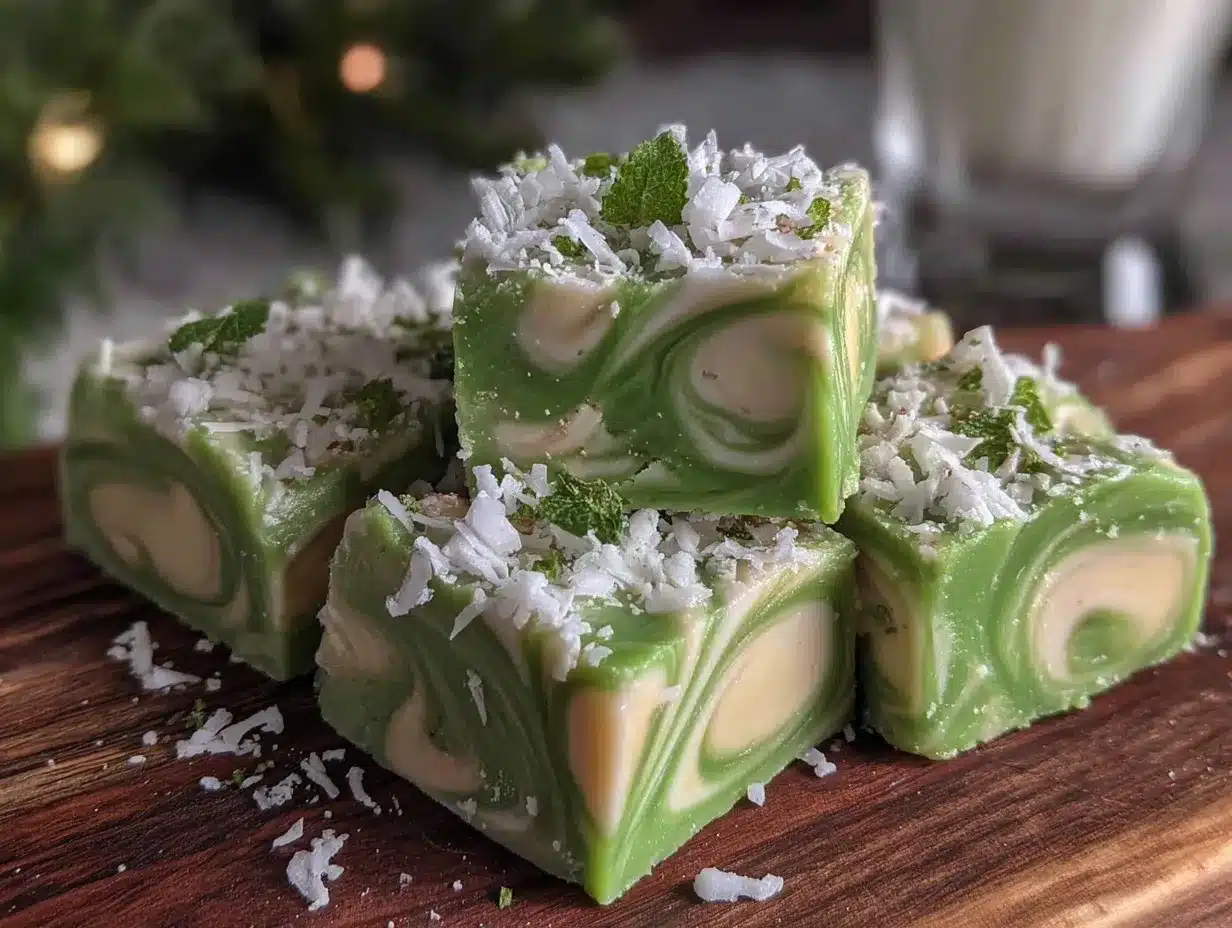 creamy shamrock shake fudge preparation steps