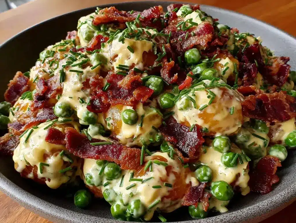 creamy spring pea salad - featured image