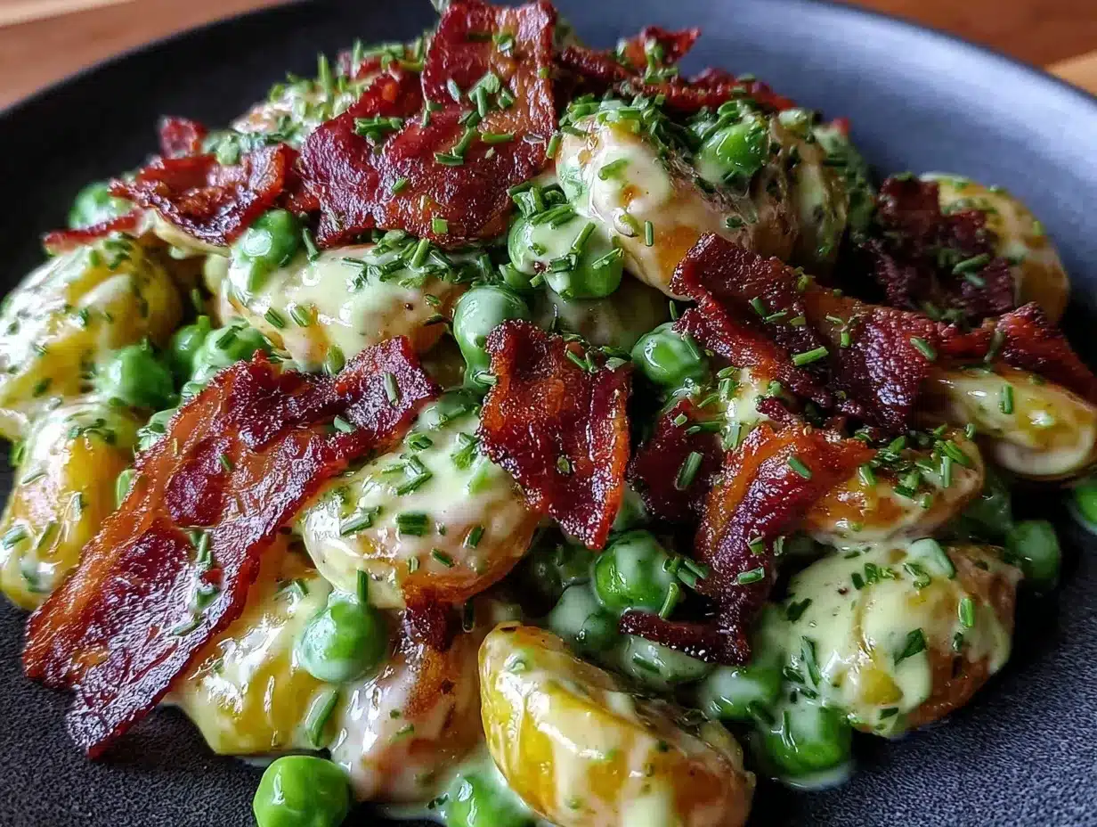 creamy spring pea salad preparation steps