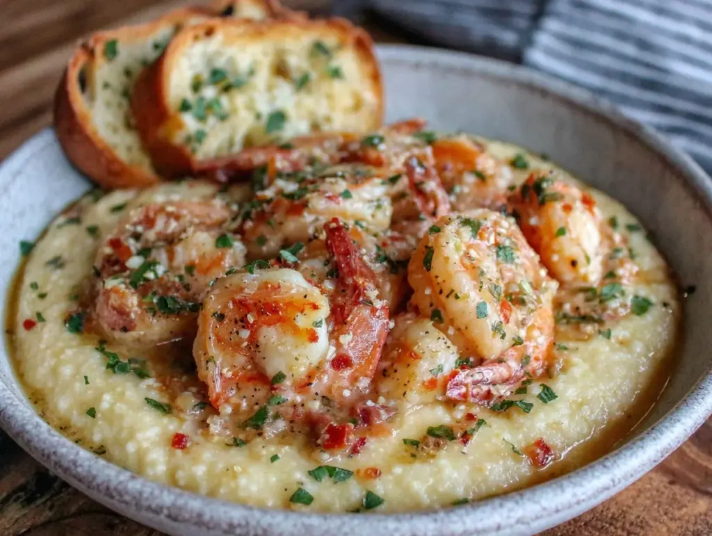 creamy tuscan butter garlic shrimp - featured image