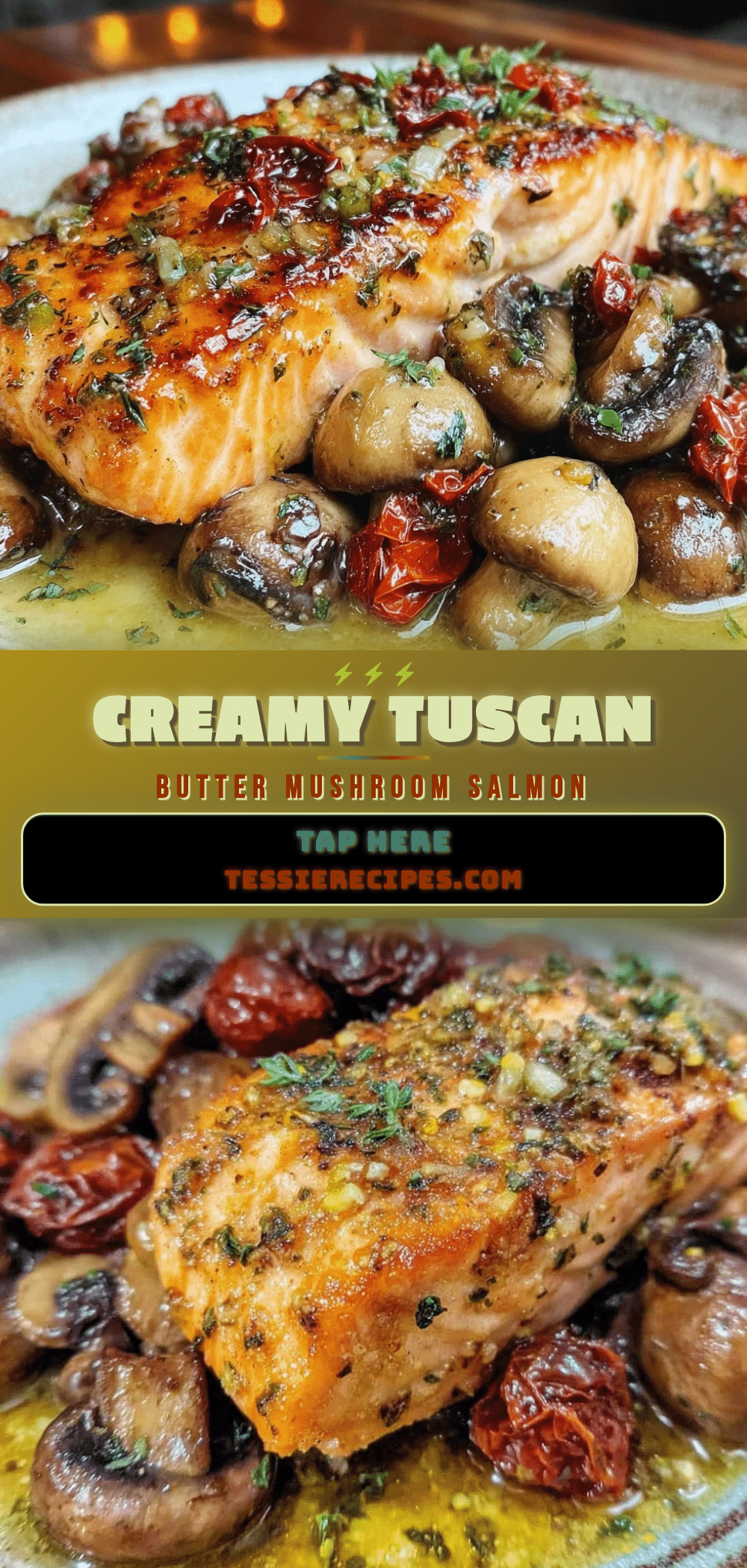 creamy tuscan butter mushroom salmon recipe