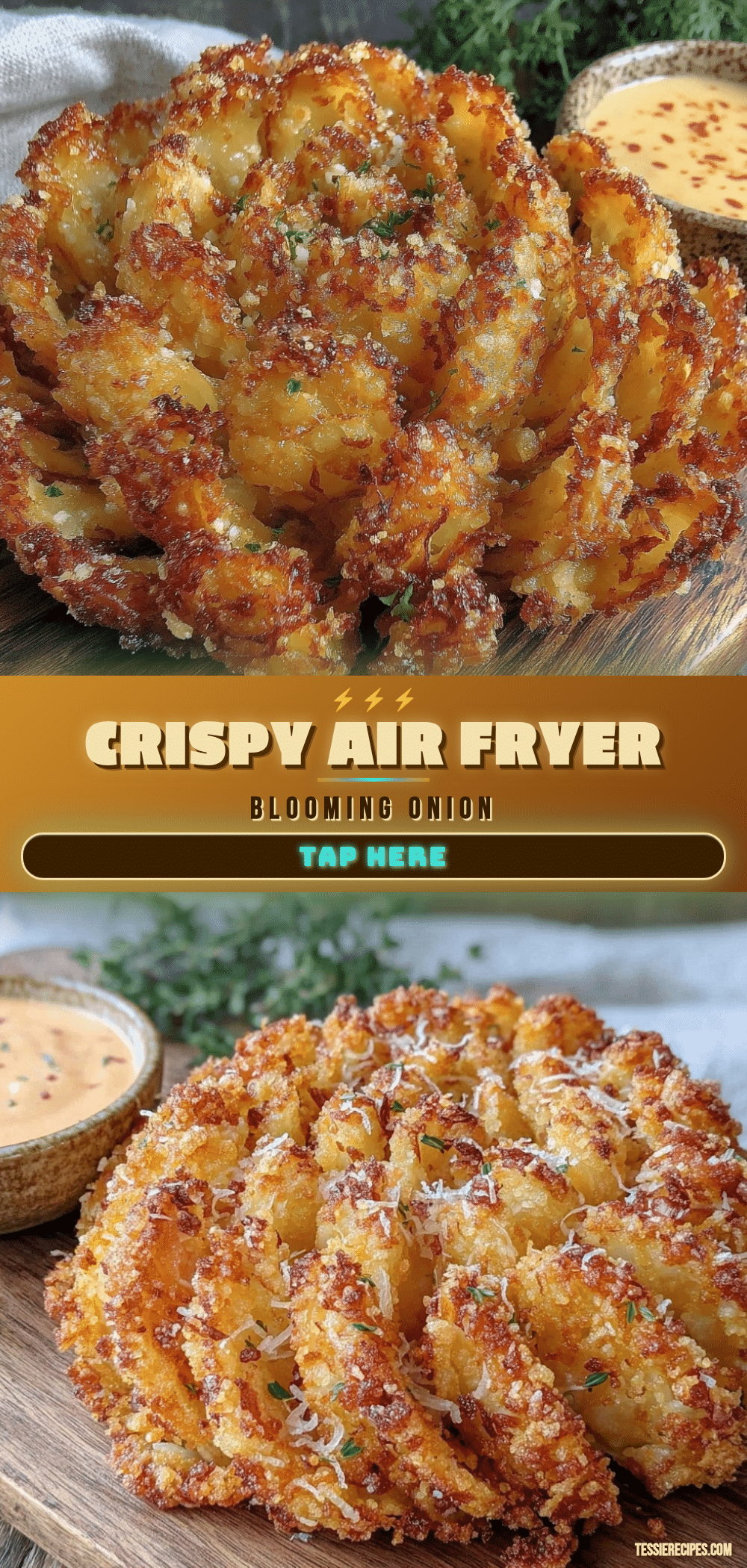 crispy air fryer blooming onion recipe