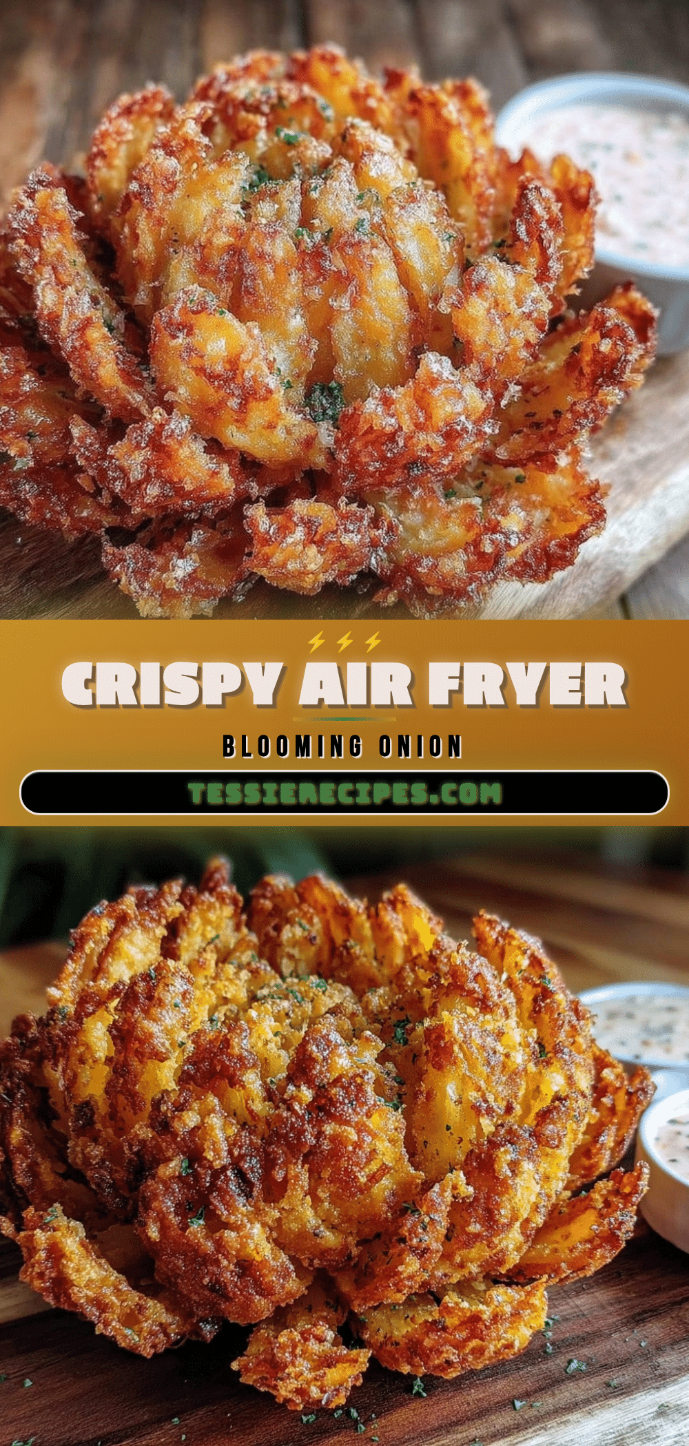 crispy air fryer blooming onion recipe