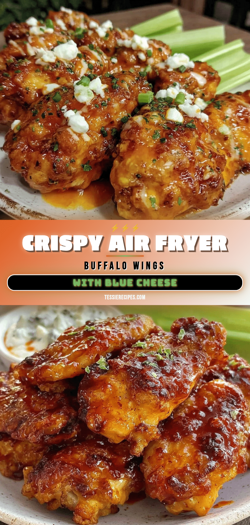 crispy air fryer buffalo chicken wings recipe