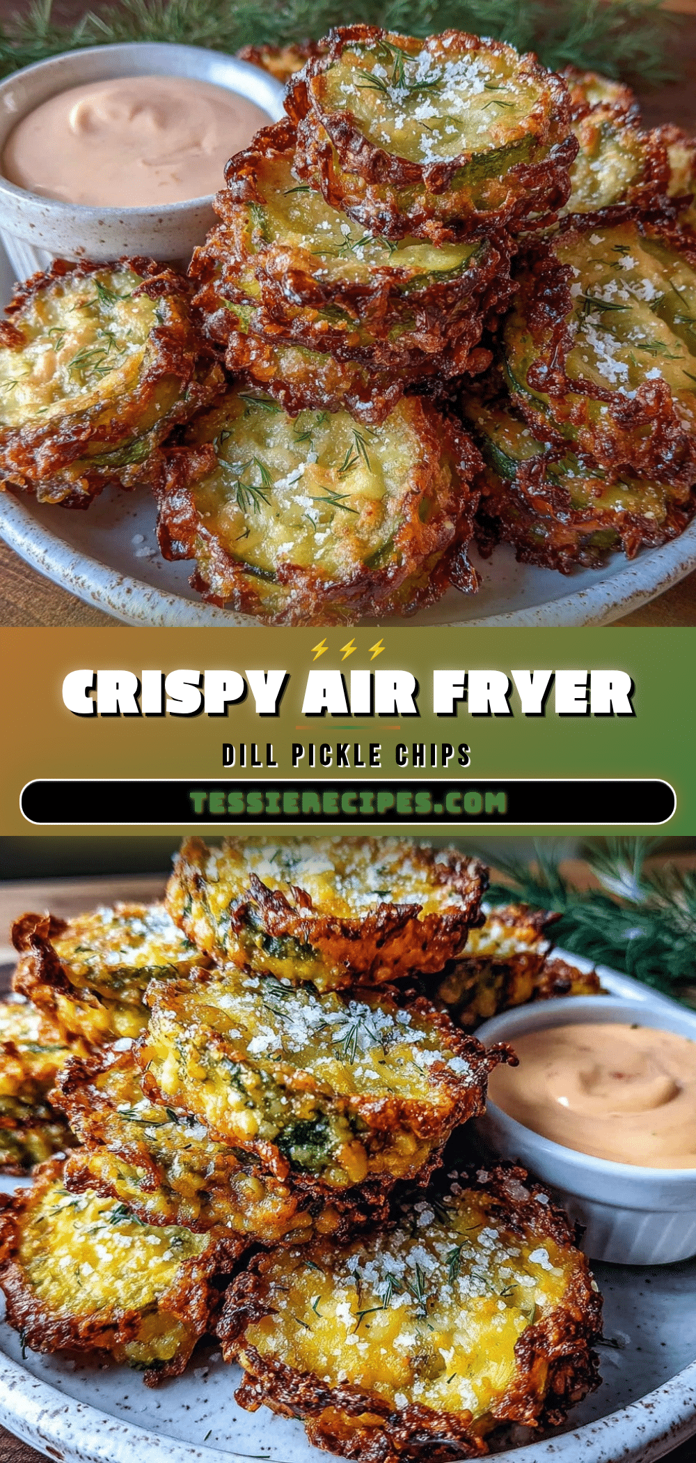 crispy air fryer dill pickle chips recipe