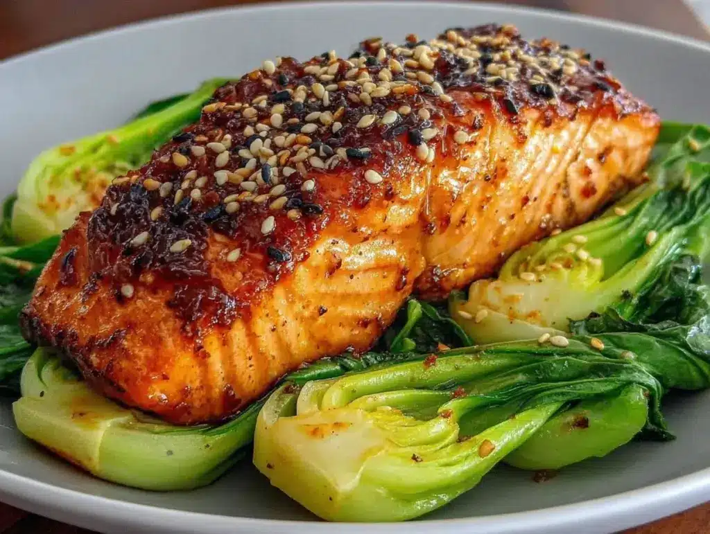 crispy air fryer honey sesame salmon - featured image