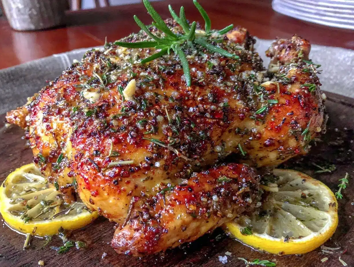 crispy lemon herb roasted spring chicken preparation steps