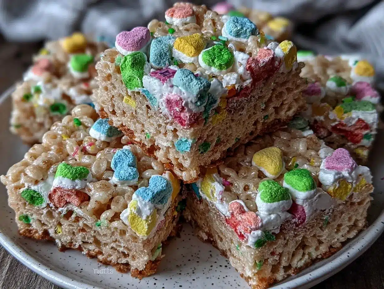 Crispy Lucky Charms Rice Krispie Treats preparation steps