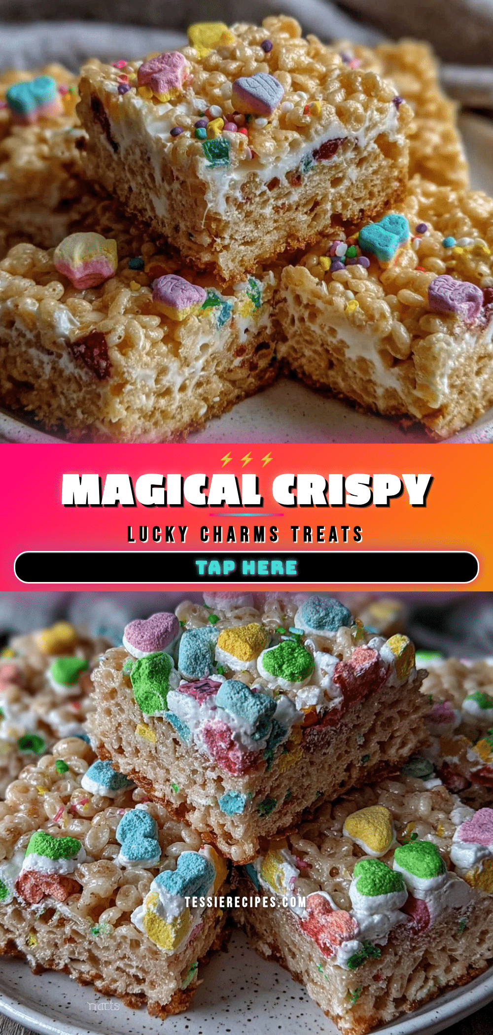 Crispy Lucky Charms Rice Krispie Treats recipe