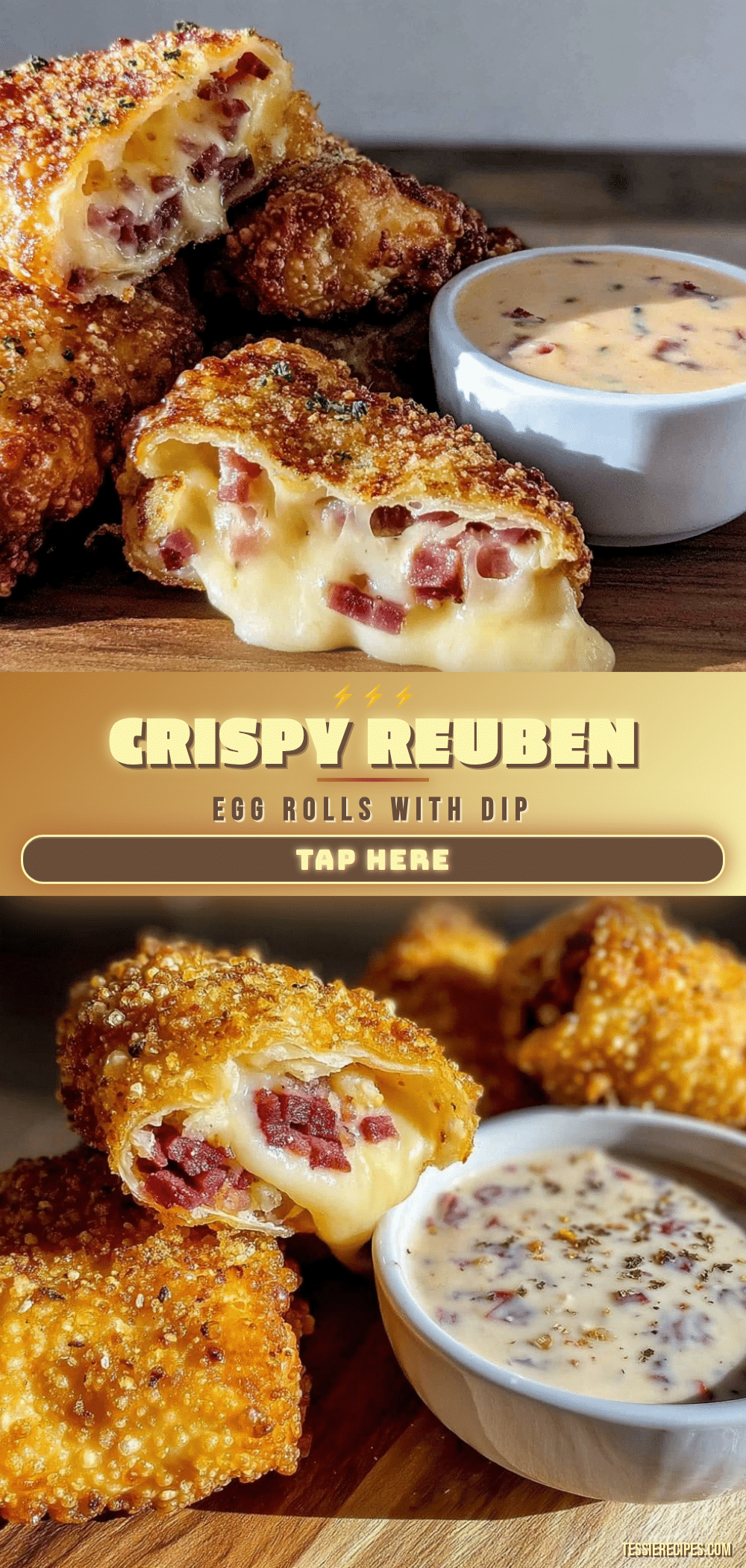 crispy Reuben egg rolls recipe