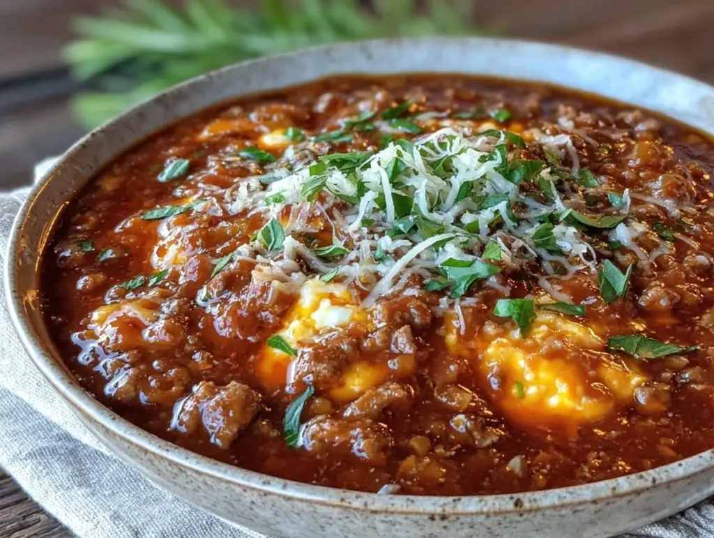crockpot lasagna soup - featured image