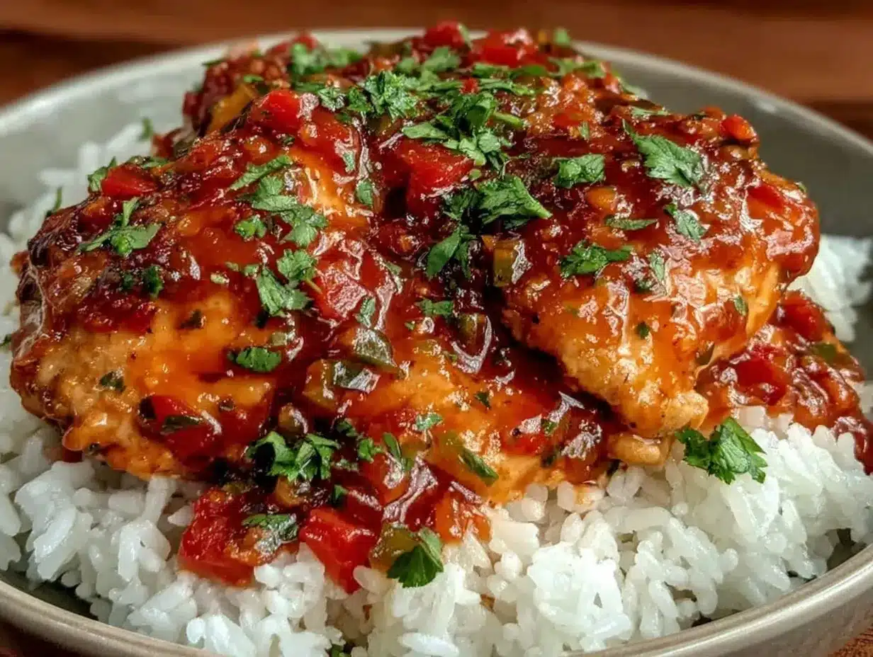 crockpot salsa chicken preparation steps