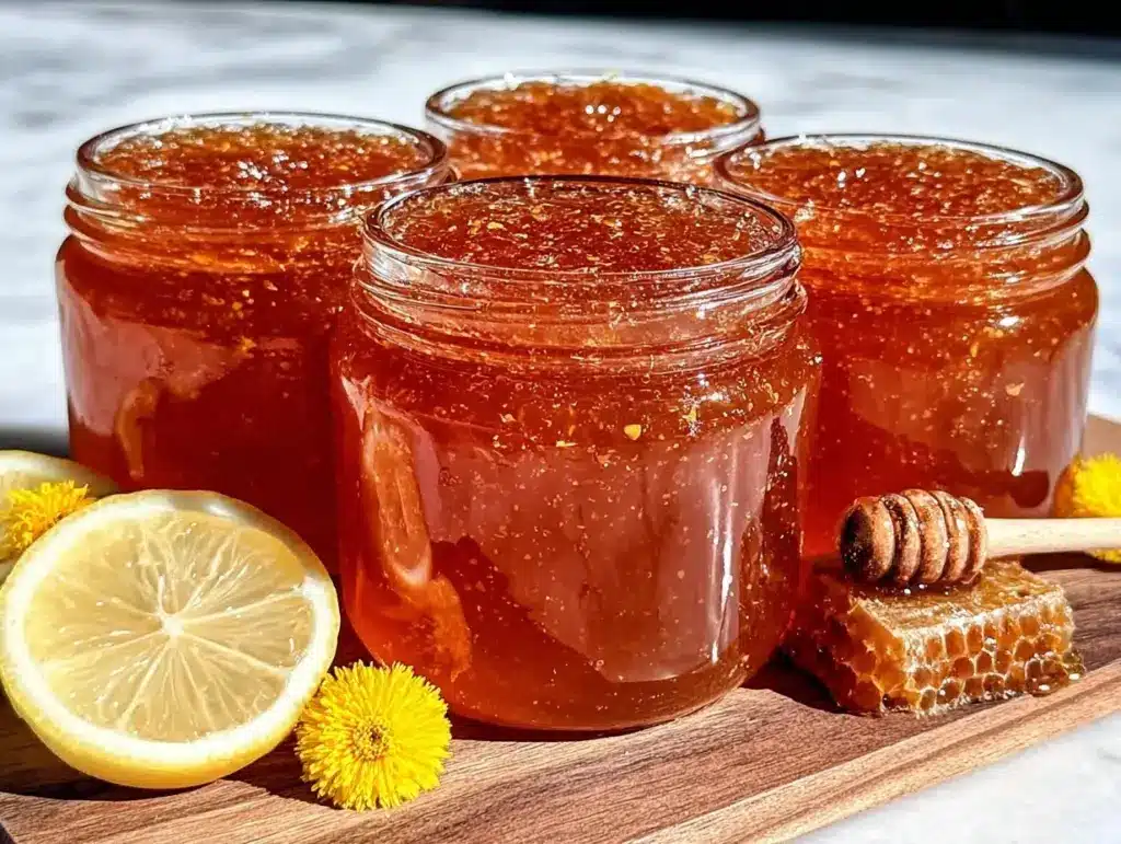 dandelion honey lemon jelly - featured image