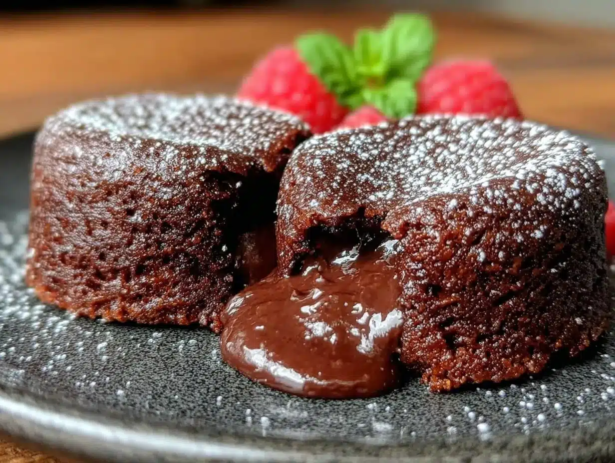decadent chocolate lava cakes for two preparation steps