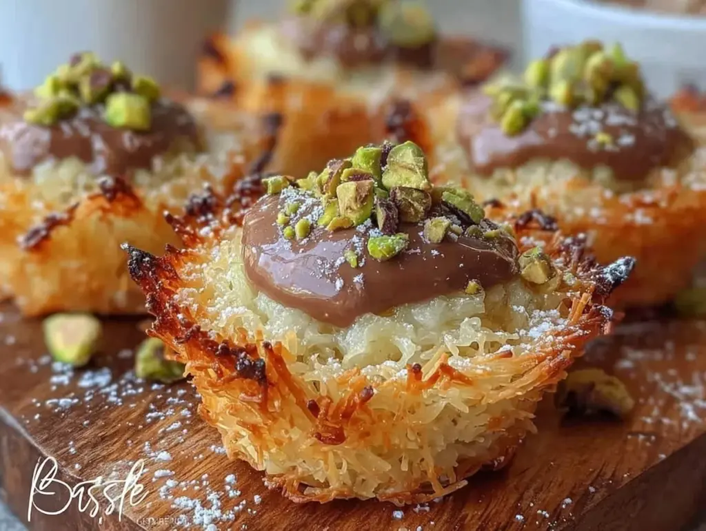 Dubai chocolate bar pistachio knafeh cups - featured image