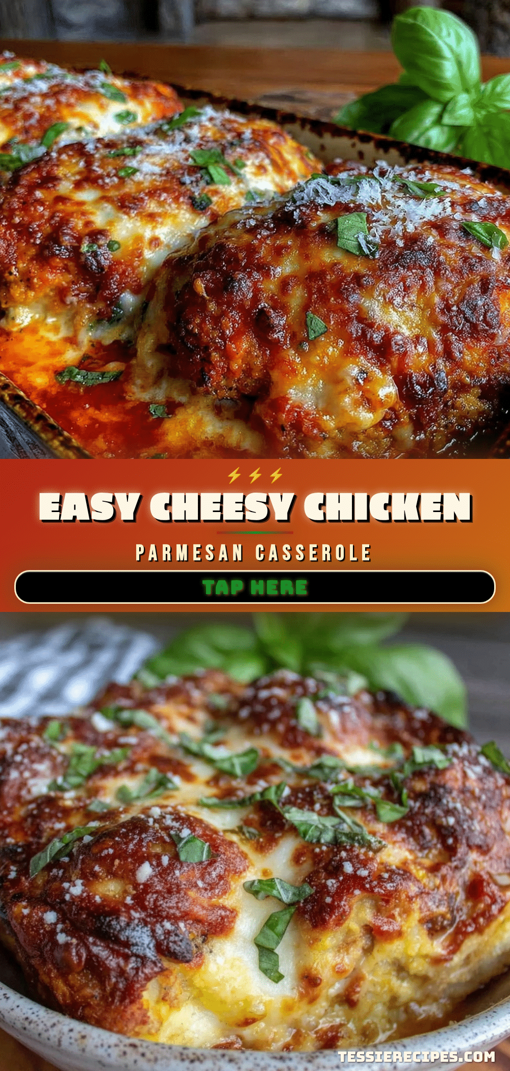 easy cheesy chicken parmesan casserole recipe
