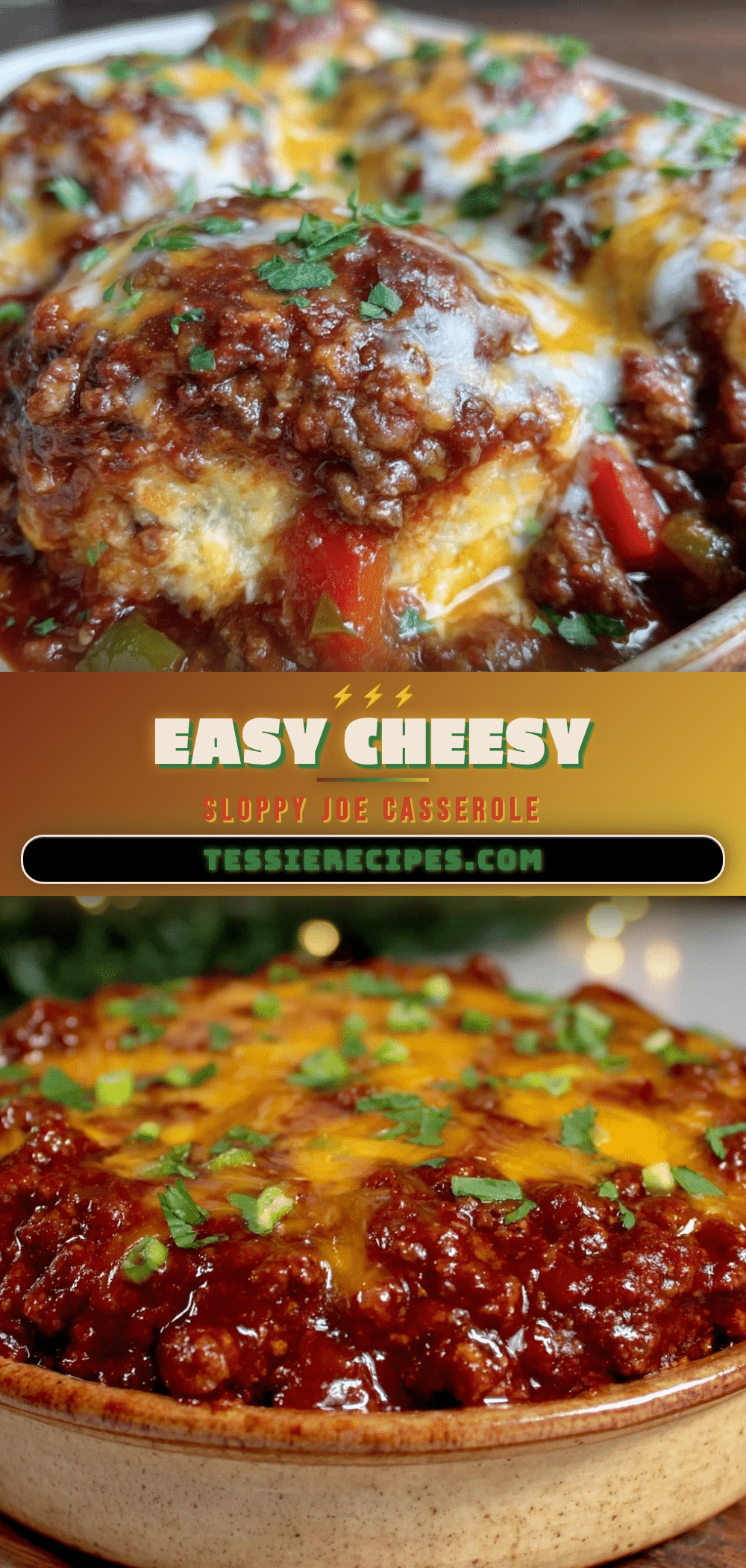 easy cheesy sloppy joe casserole recipe